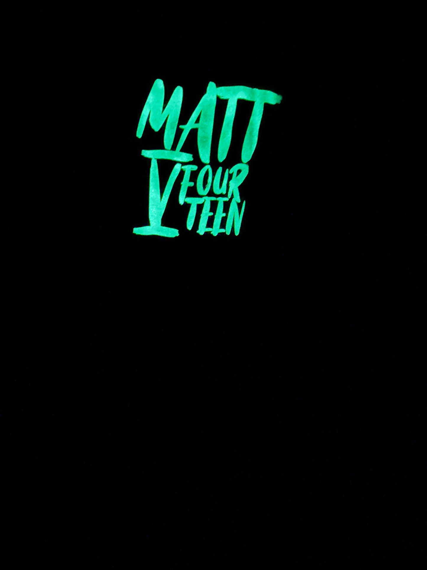 Matt 5.14 Black Hoodie | Glow in the Dark